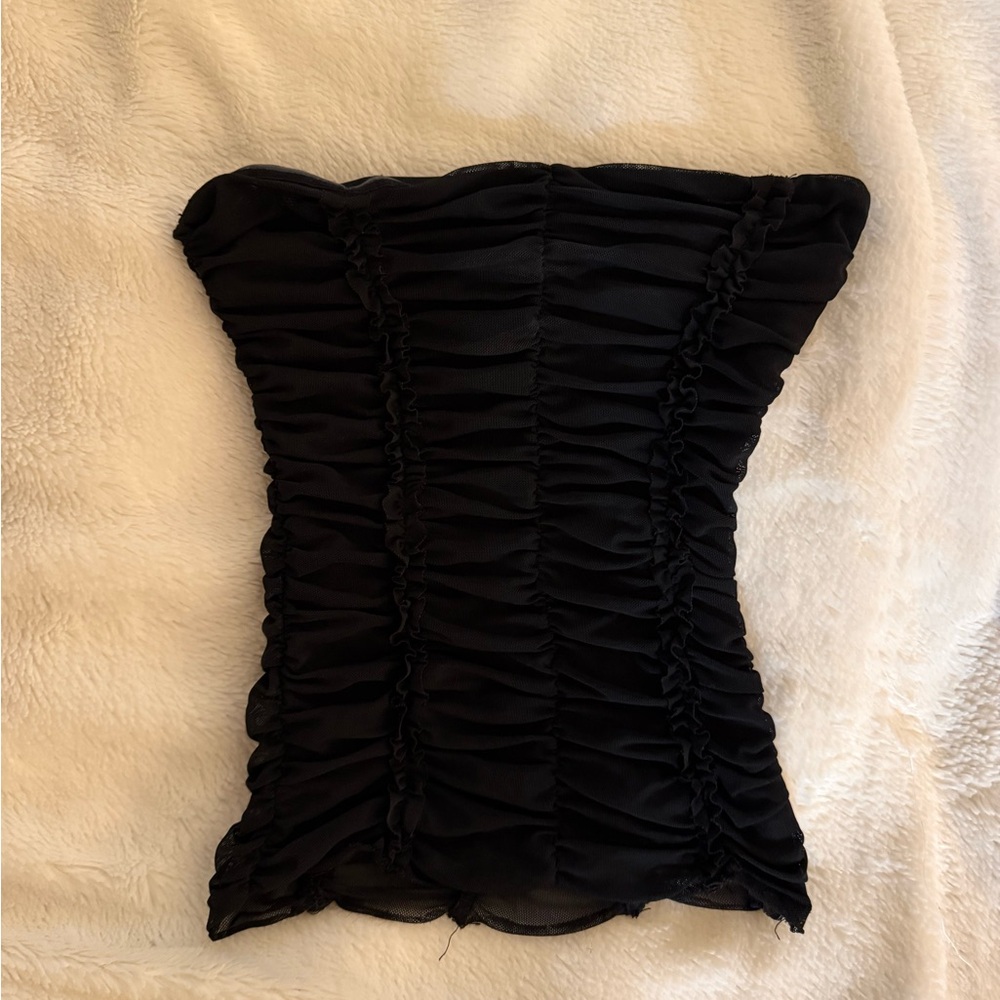I.AM.GIA Ruched Black Strapless Tube Top - Women Intimates & Sleepwear